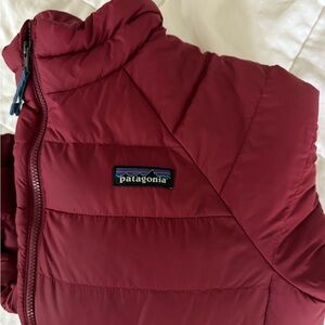 Patagonia Kids’ Burgundy Puffer Jacket. Size 10 (M).